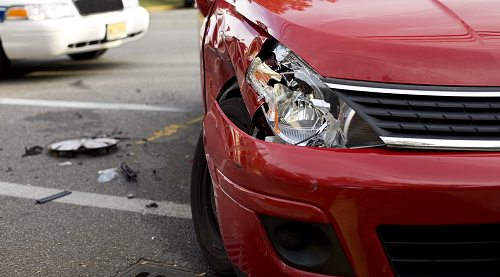 a close up of a crashed vehicle