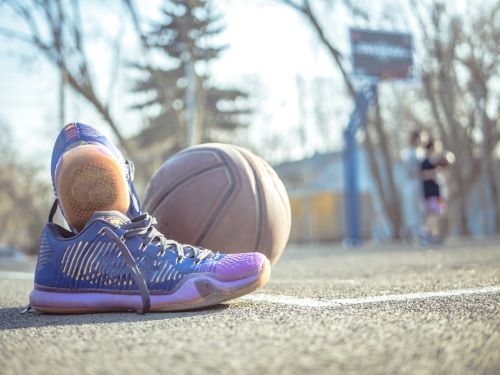 a close up of some shoes